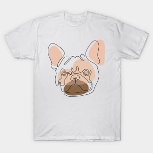 Modern One line Abstract Frenchie T-Shirt